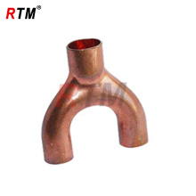 Y type copper tee for copper pipe